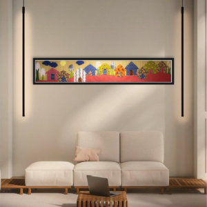 Take Me Home Printed Fabric Patchwork Art