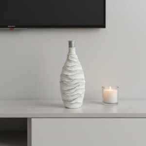 Minimal Pearl Wave Handcrafted Bottle Art